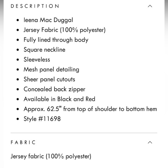 Mac Duggal Sheer Mesh Panel Sheer Detail Column Gown Size 8 NWT READ Defect. - Picture 6 of 17